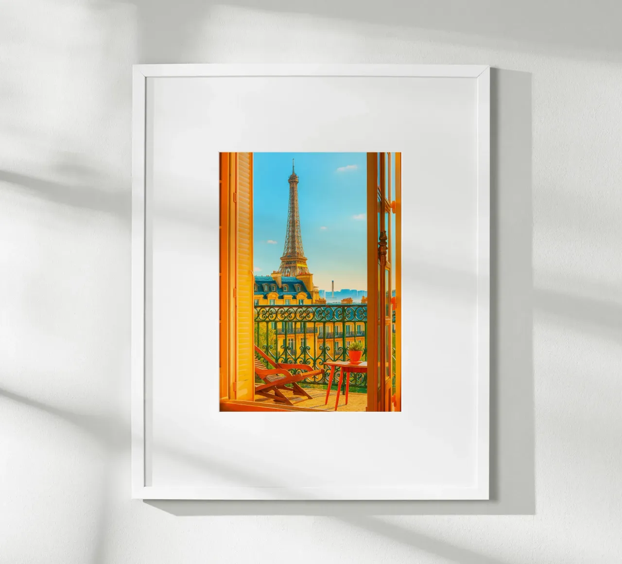 view of the Eiffel Tower from the hotel retro photography hahnemühle by lottuz