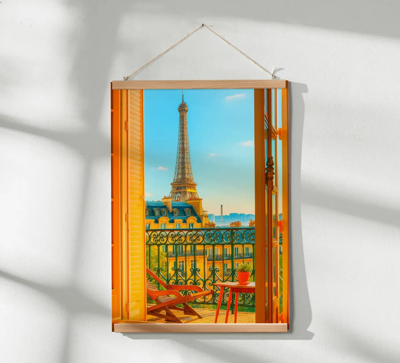 view of the Eiffel Tower from the hotel retro photography hahnemühle by lottuz