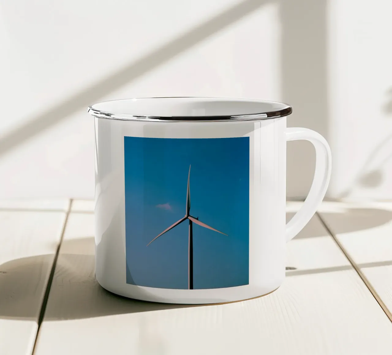 giant windmill tazza in smalto da feny