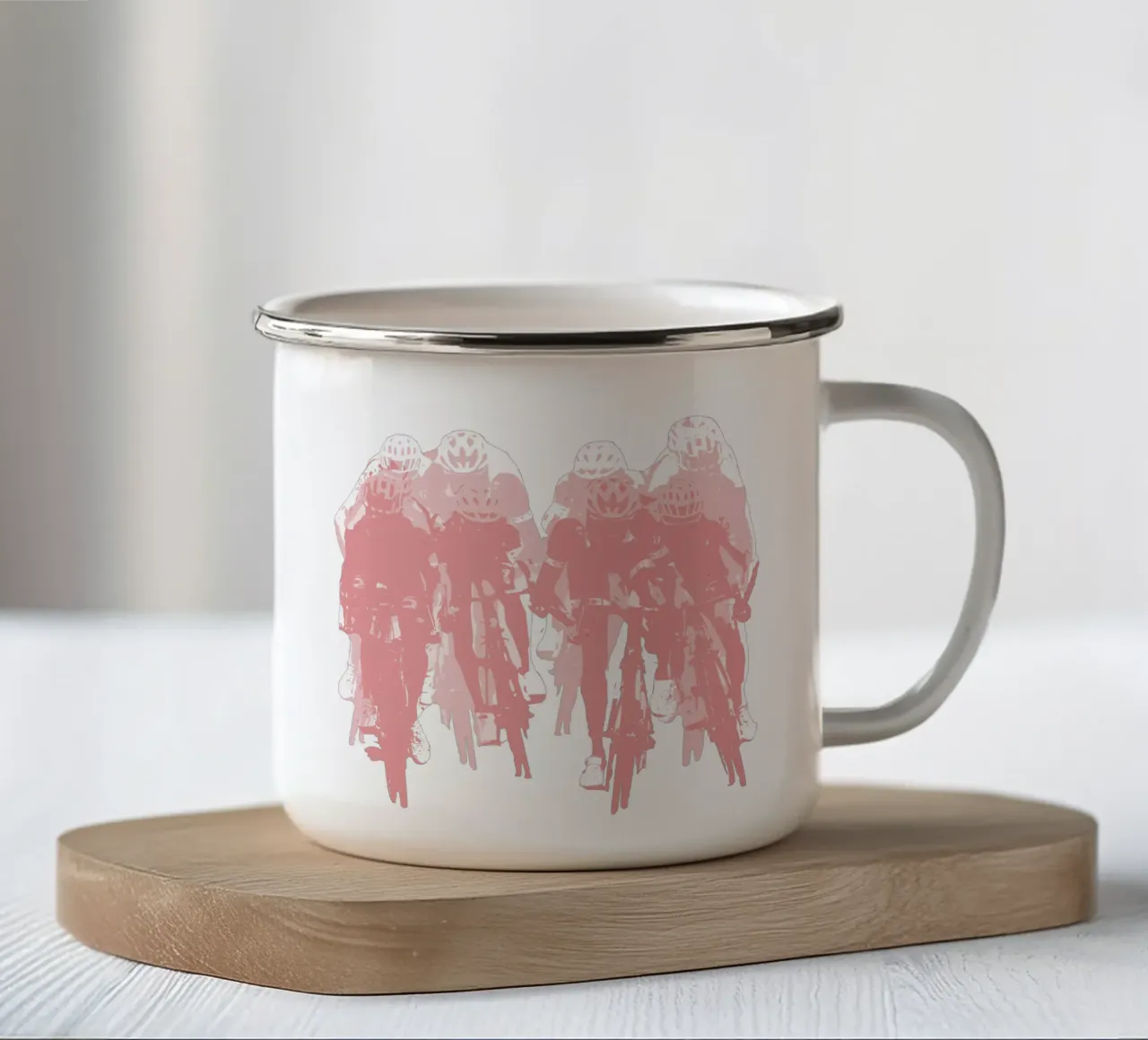 Ciclismo rosa tazza in smalto da LaylaOzFun