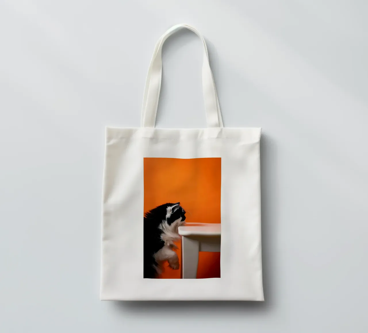 cat table in orange shade borsa in juta da feny