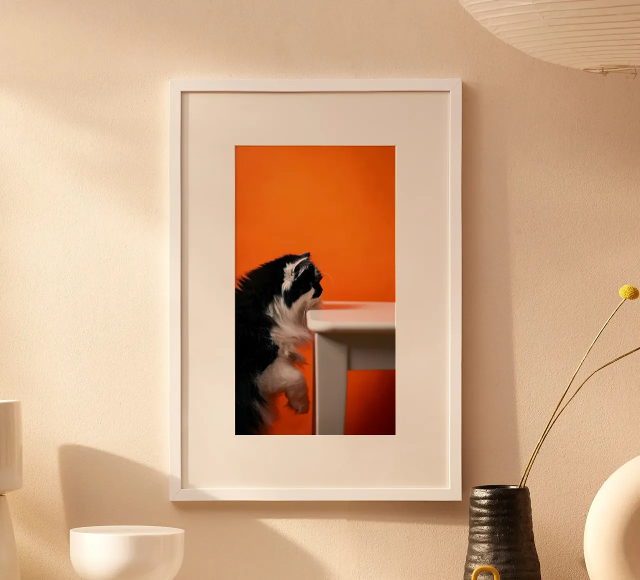 cat table in orange shade carta hahnemühle da feny