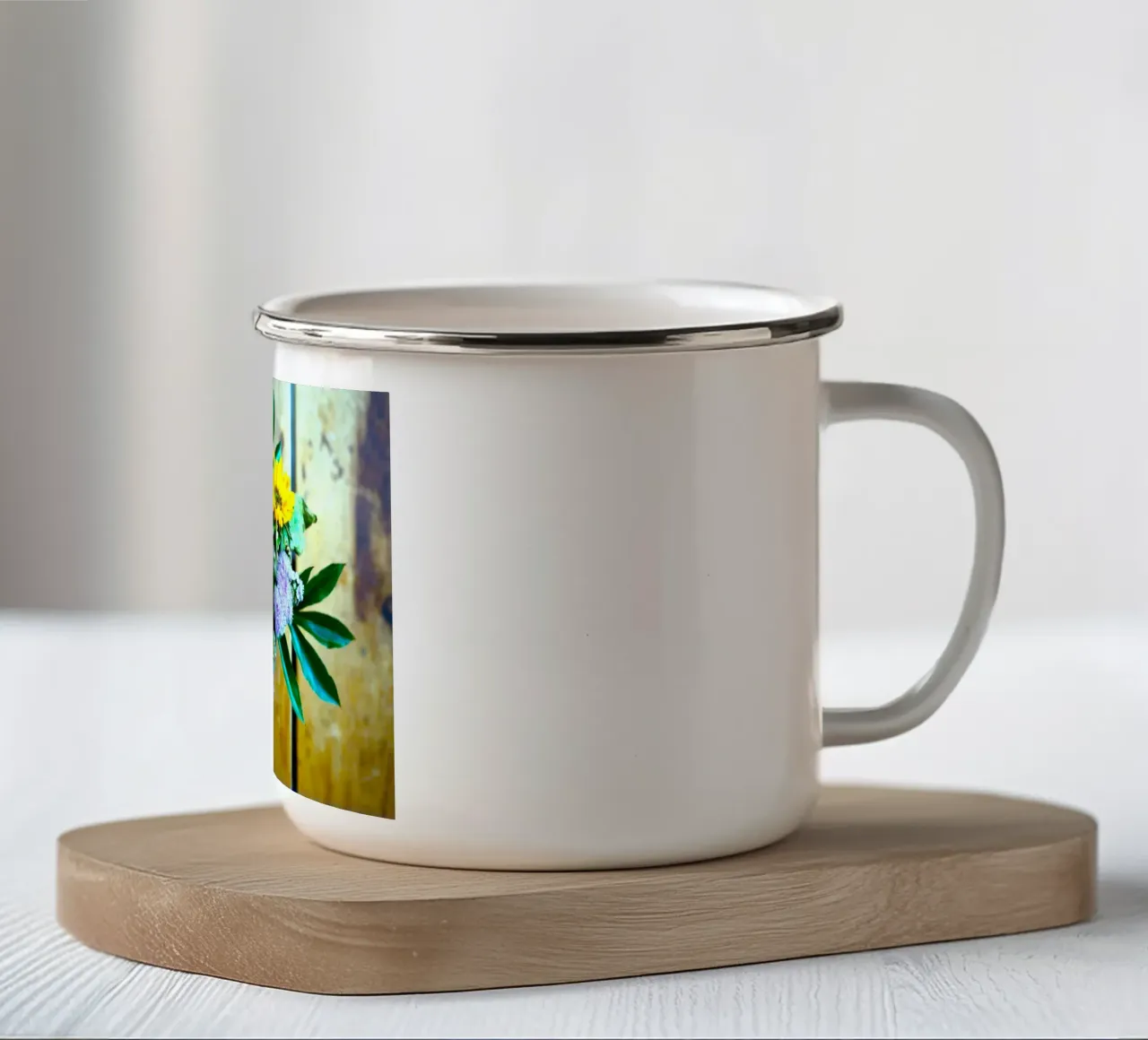 Piccolo vaso, grande gioia tazza in smalto da Nature's Palette