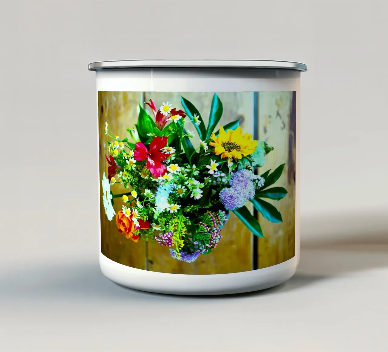 Piccolo vaso, grande gioia tazza in smalto da Nature's Palette