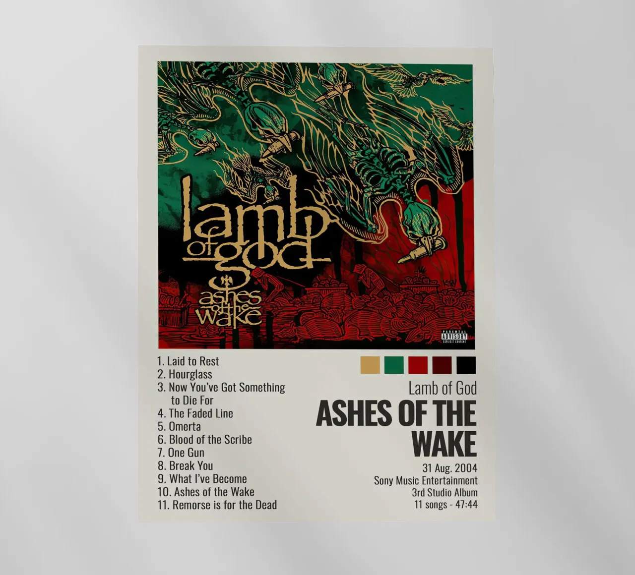 Lamb Of God Ashes Of The Wake pellicola backlit da Roronoa7
