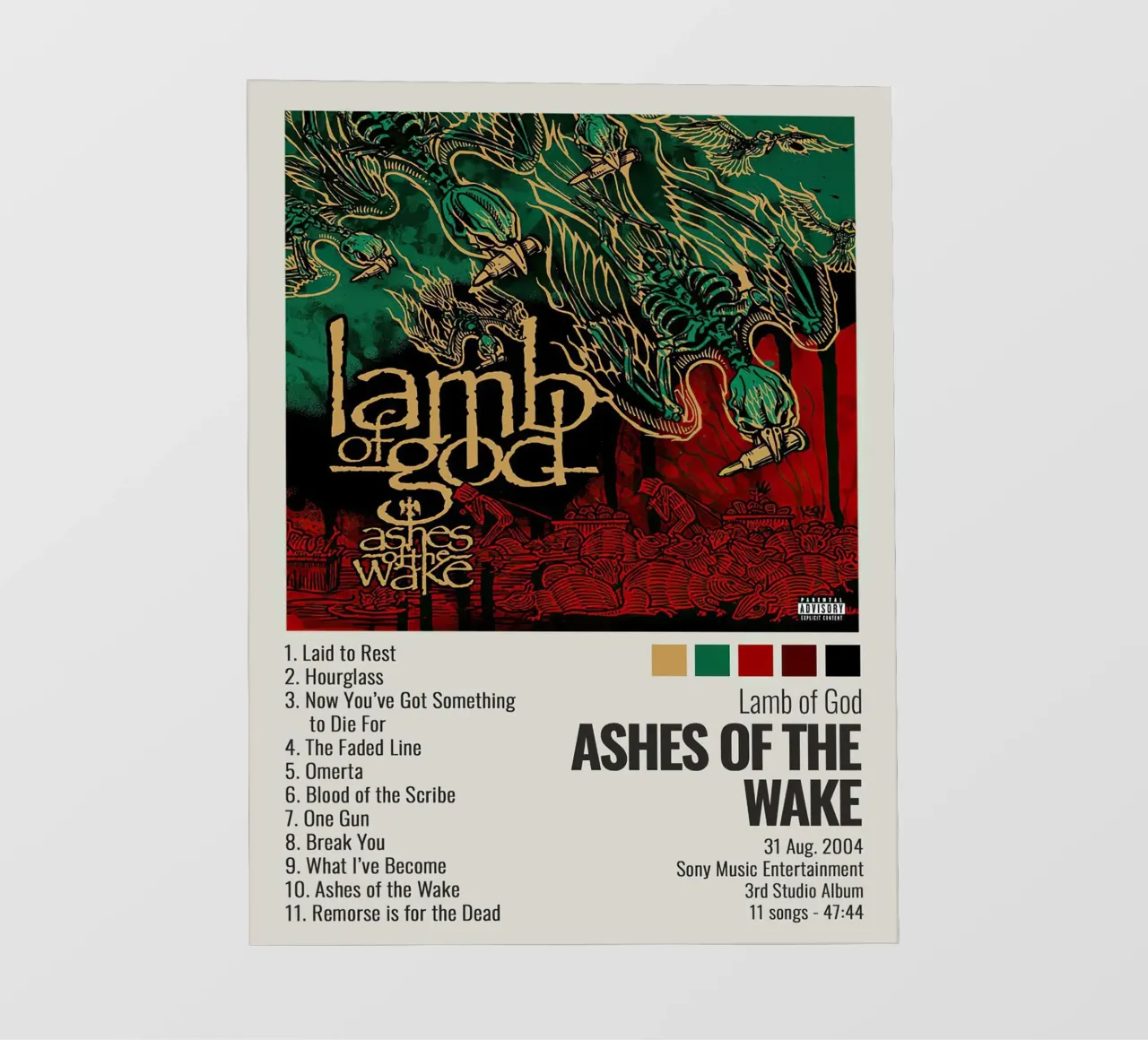 Lamb Of God Ashes Of The Wake telo in pvc da Roronoa7