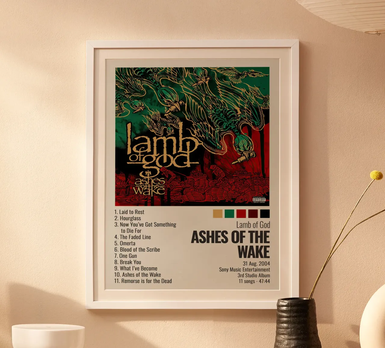 Lamb Of God Ashes Of The Wake carta hahnemühle da Roronoa7