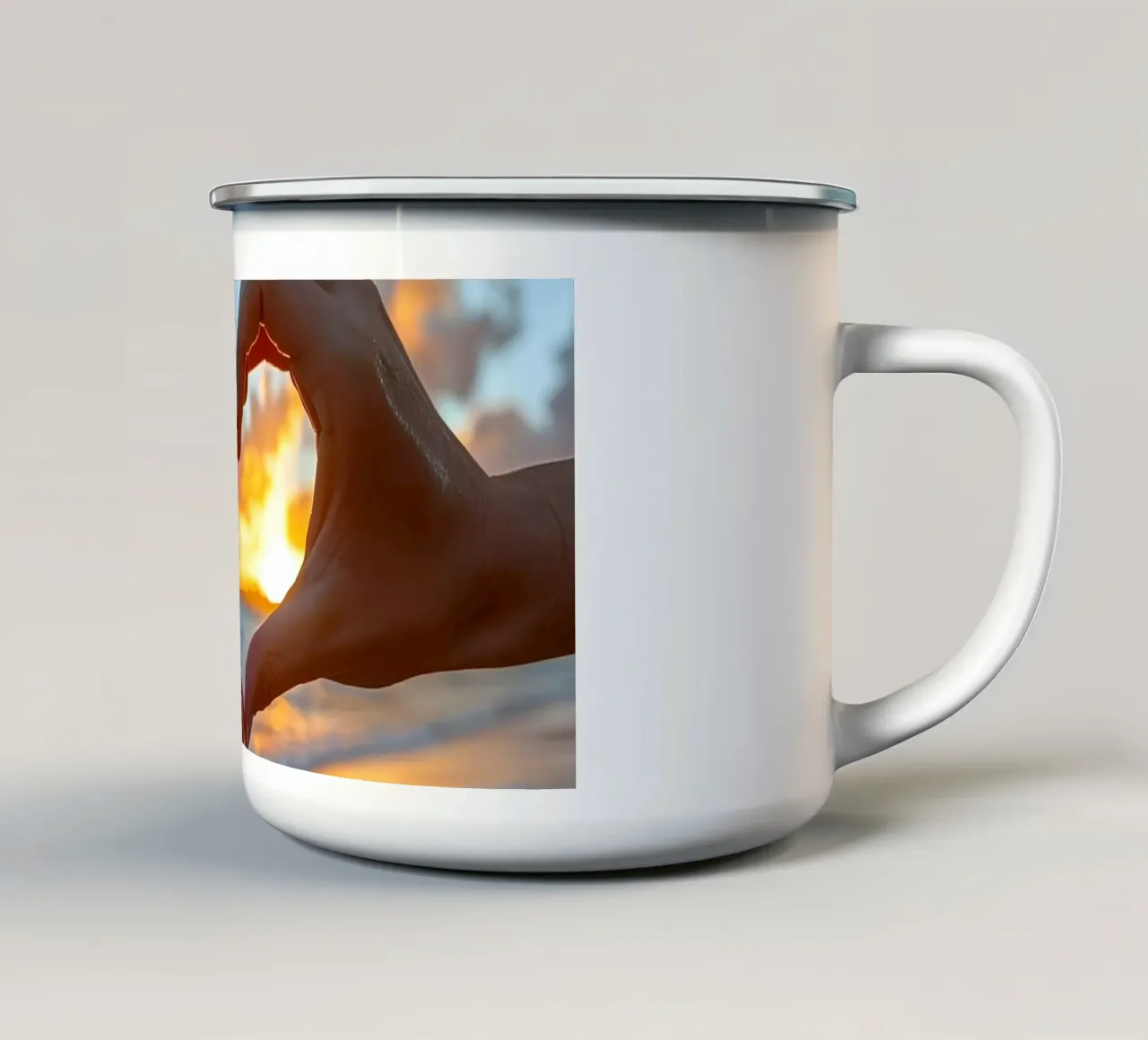 Amore costiero tazza in smalto da M-Ulrich-Digital Art