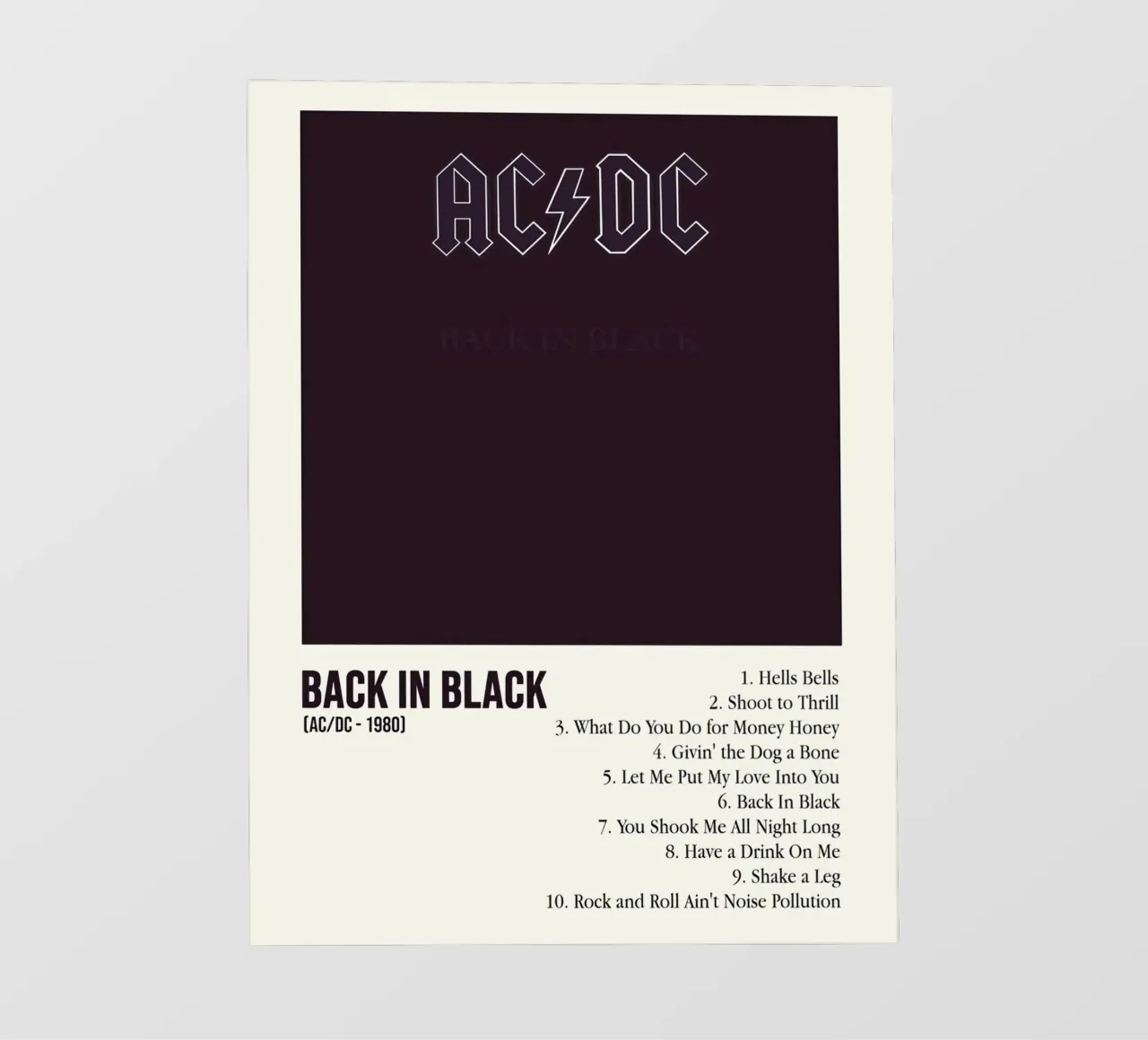 AC/DC Back In Black pellicola backlit da Roronoa7