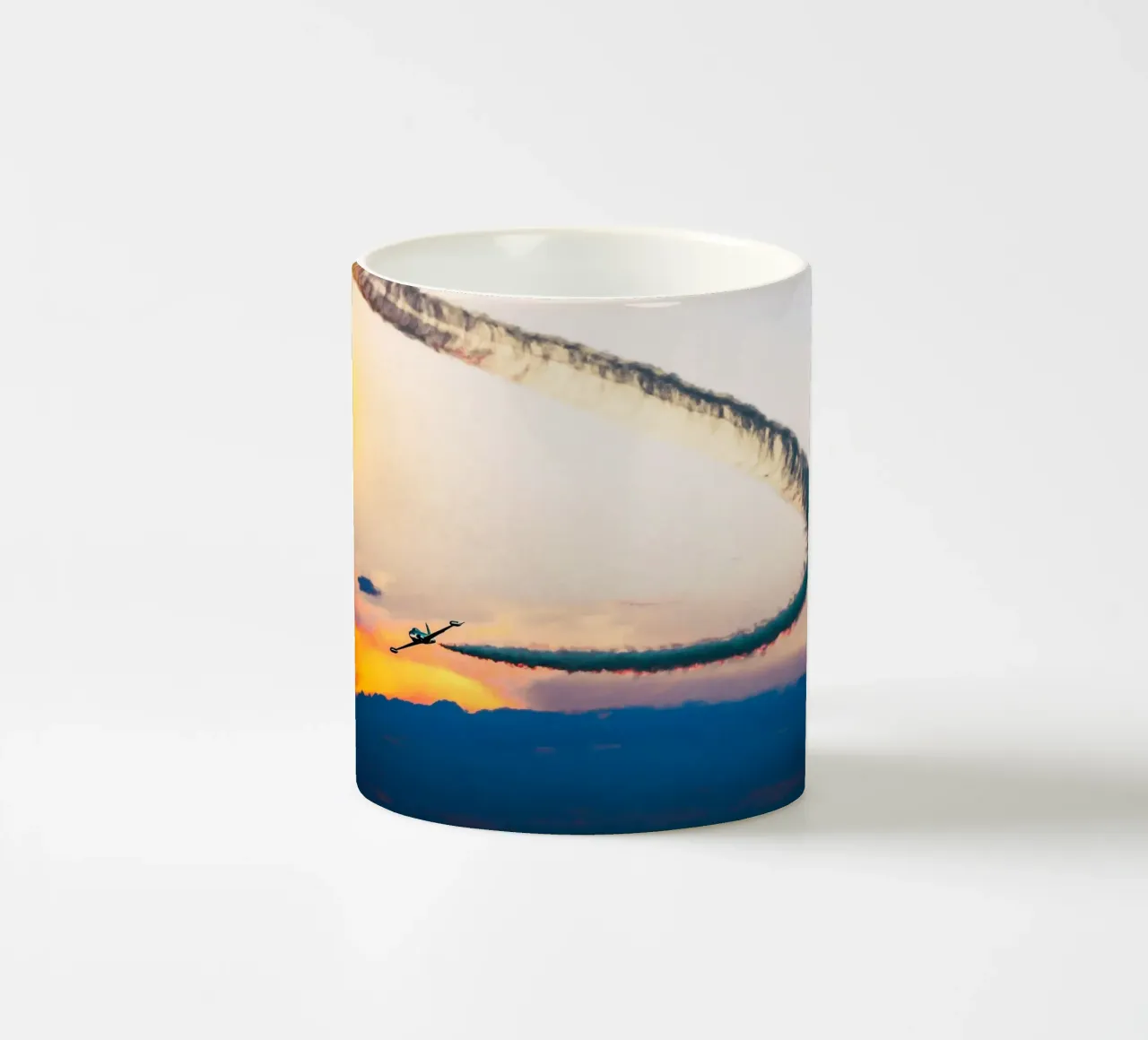 curve smoke plane tazza in ceramica da feny