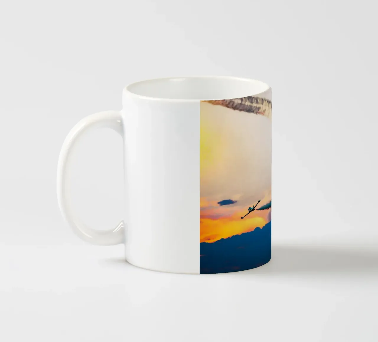 curve smoke plane tazza in ceramica da feny
