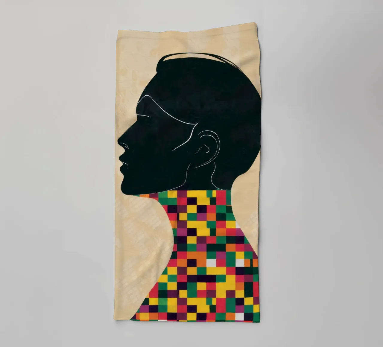 Checkered Identity Shadow towel by Katarsis Mann