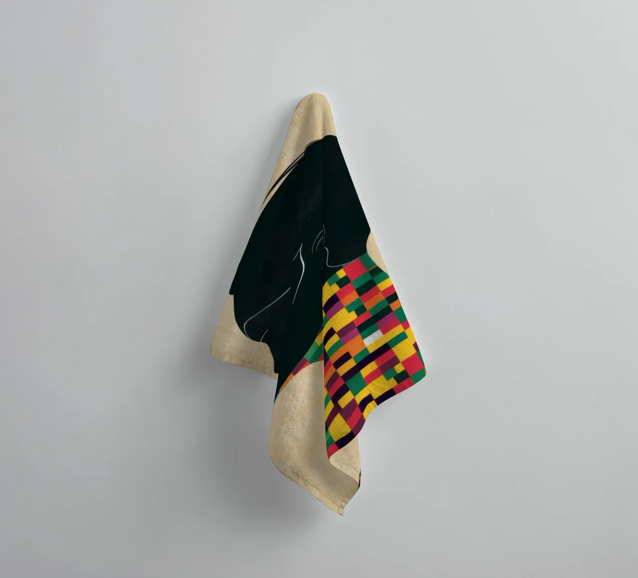 Checkered Identity Shadow towel by Katarsis Mann