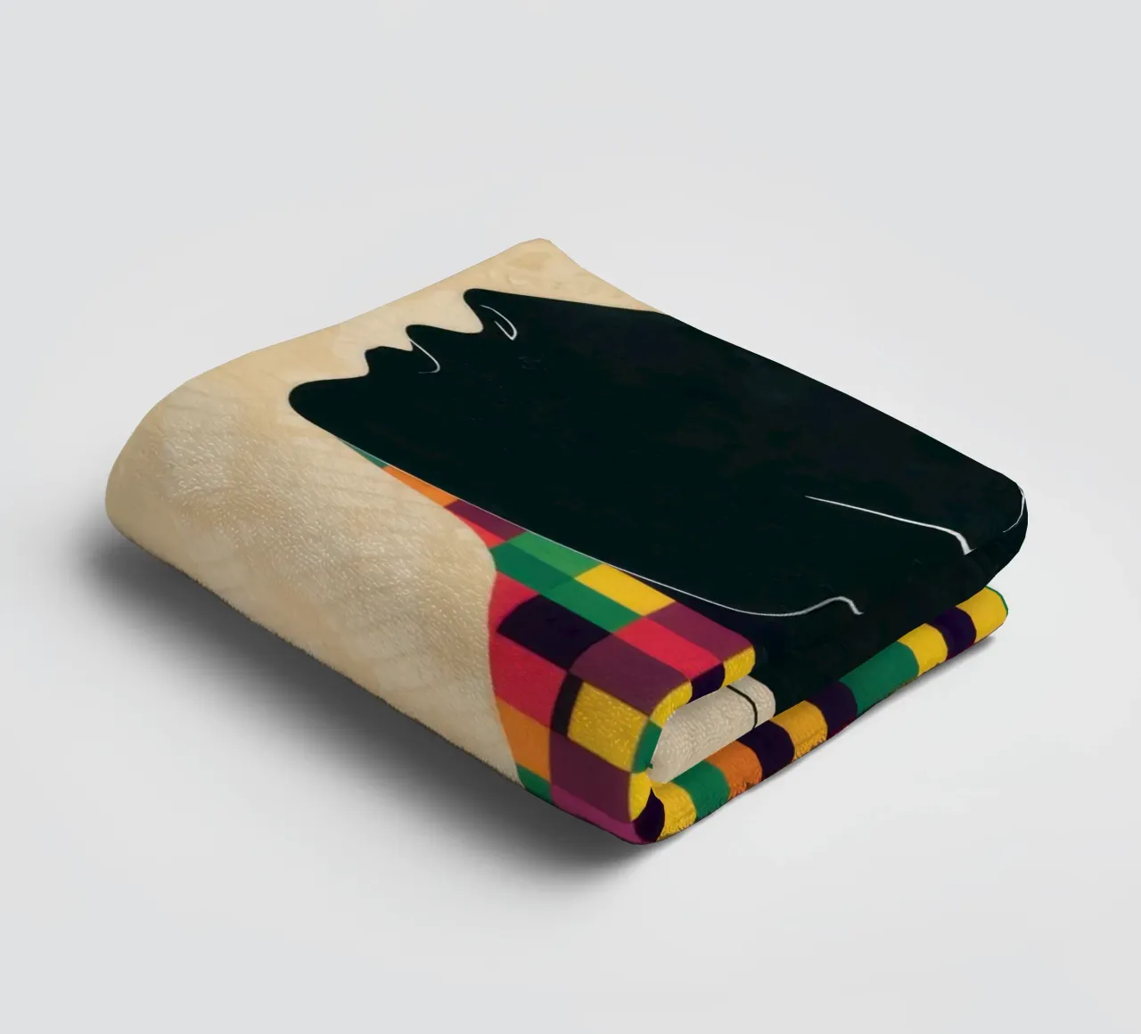Checkered Identity Shadow towel by Katarsis Mann