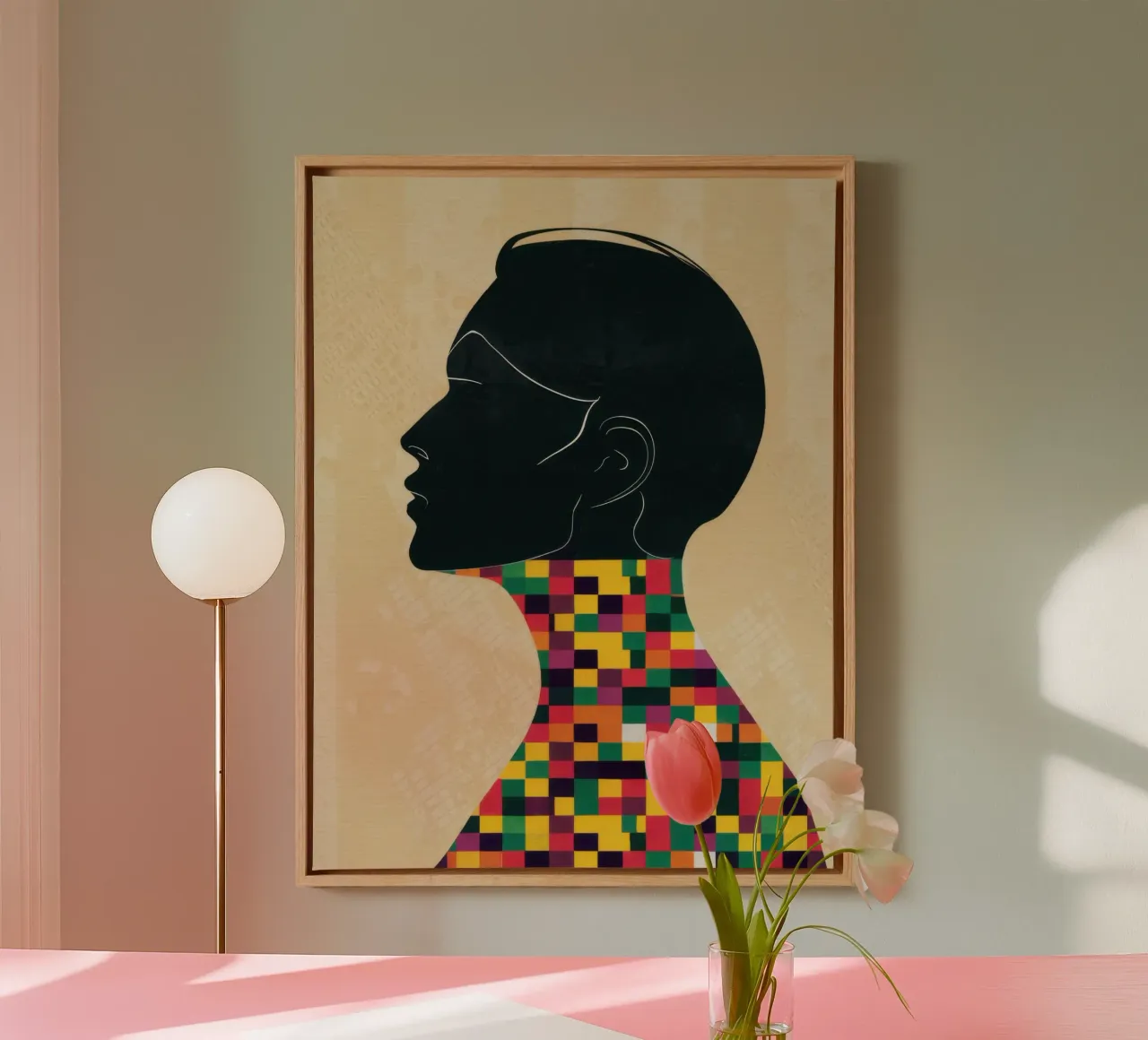 Checkered Identity Shadow canvas by Katarsis Mann