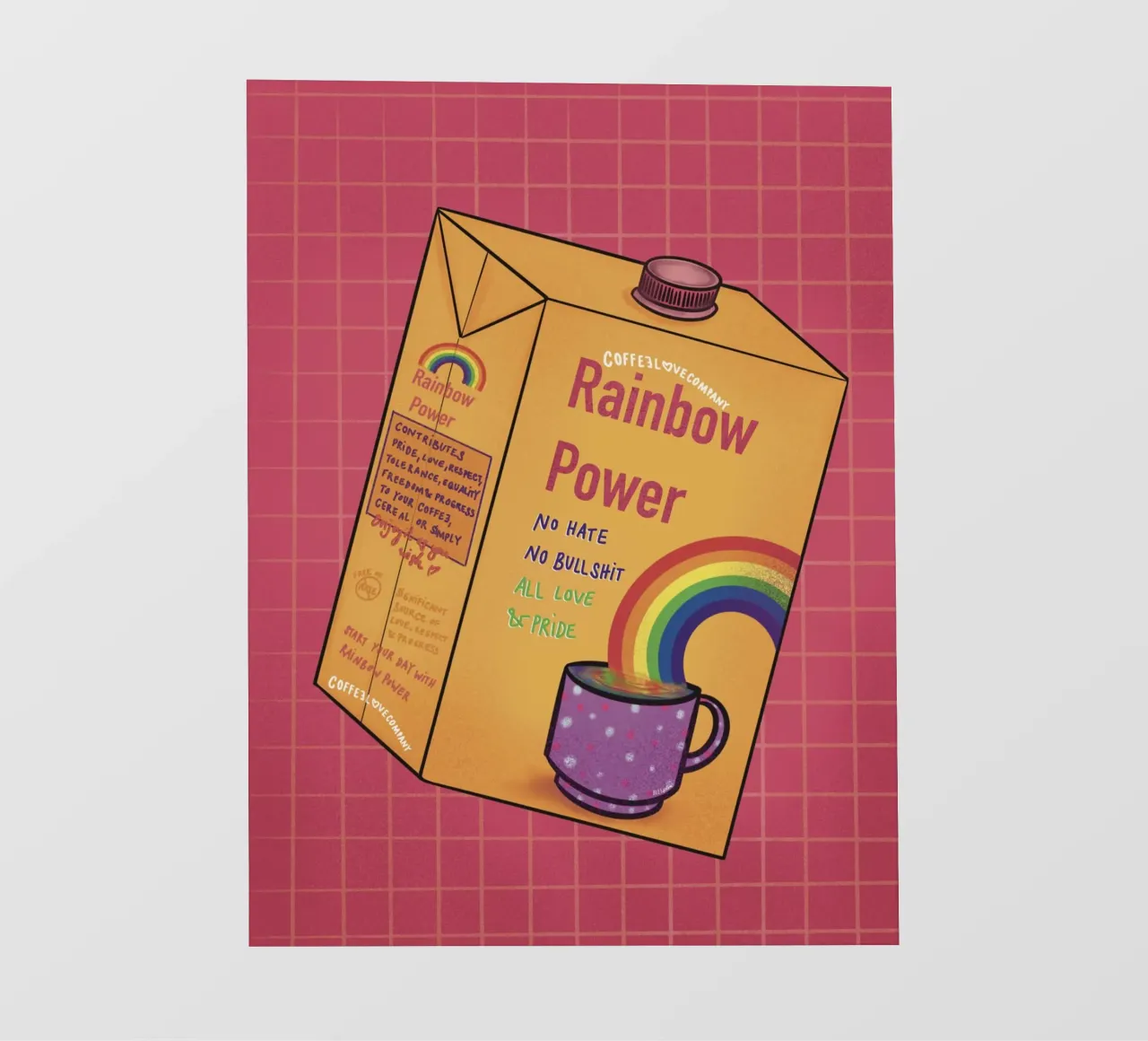 Rainbow Power Drink pellicola backlit da Beeeplan