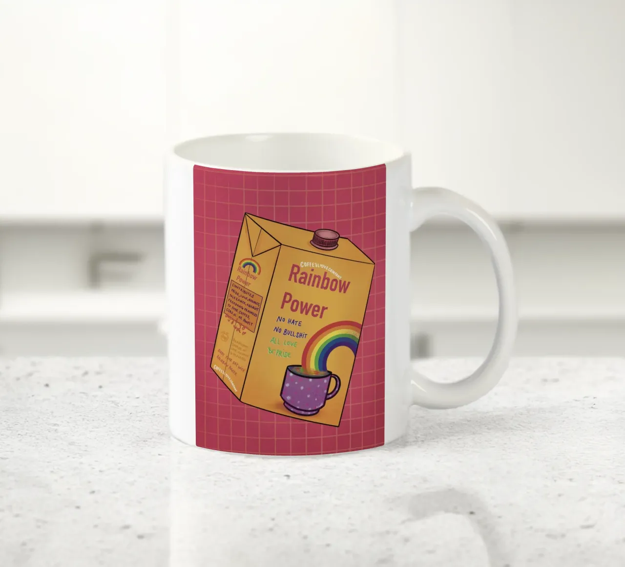 Rainbow Power Drink tazza in ceramica da Beeeplan