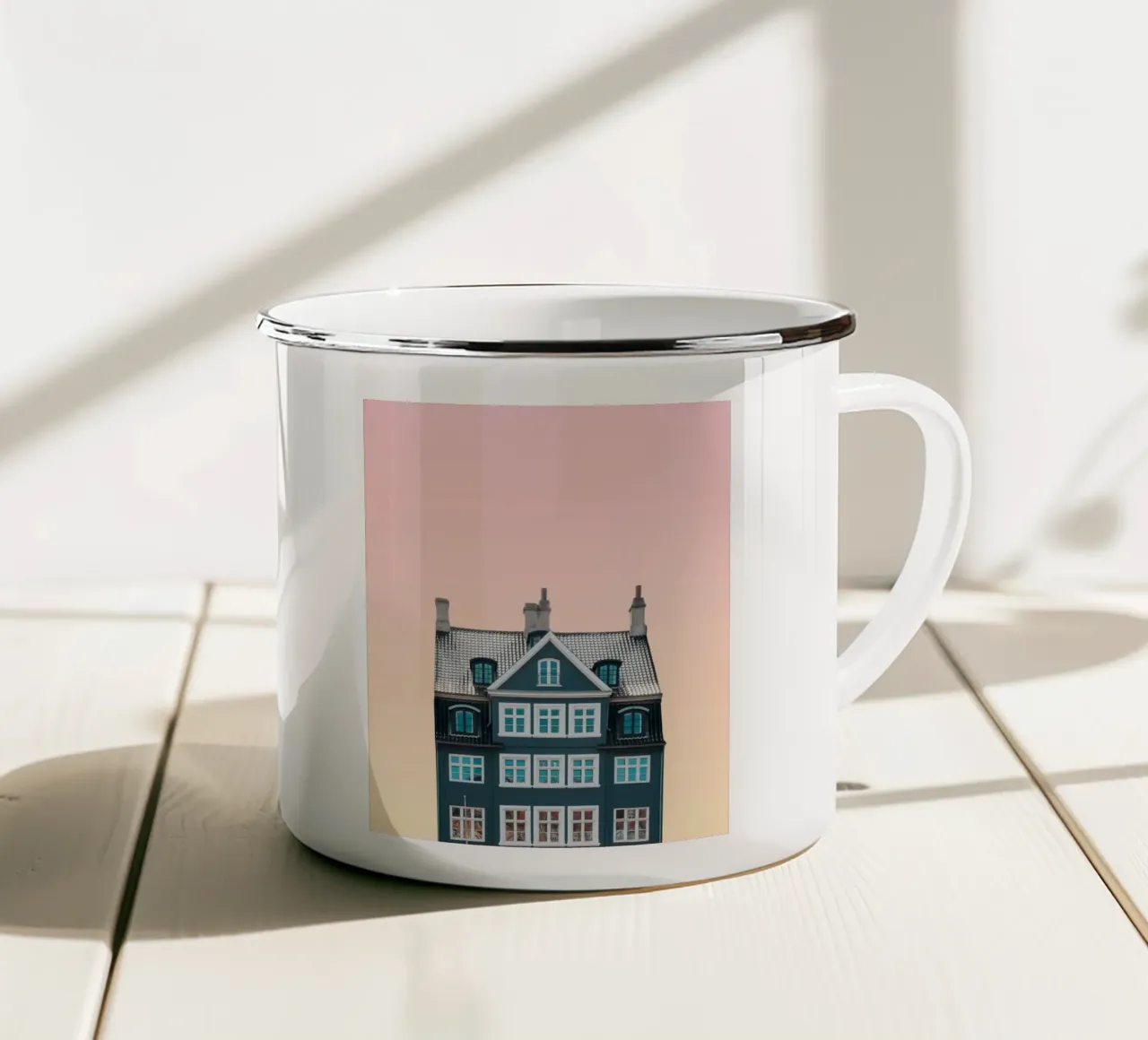 epic tower in gradient Emaille Tasse von feny