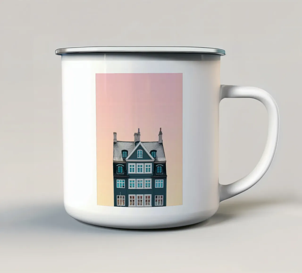 epic tower in gradient Emaille Tasse von feny
