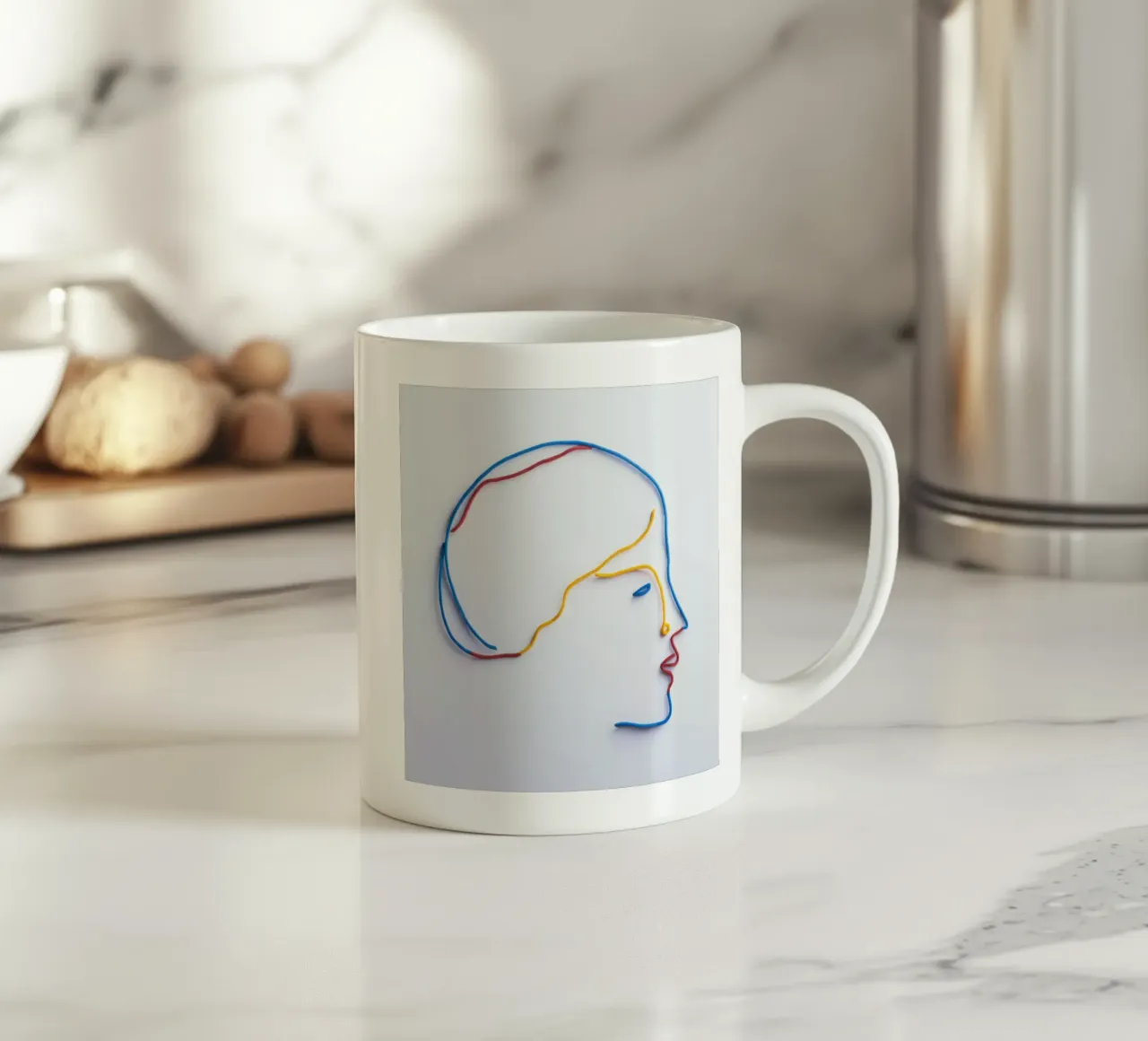 Profilo della linea scultorea tazza in ceramica da Katarsis Mann