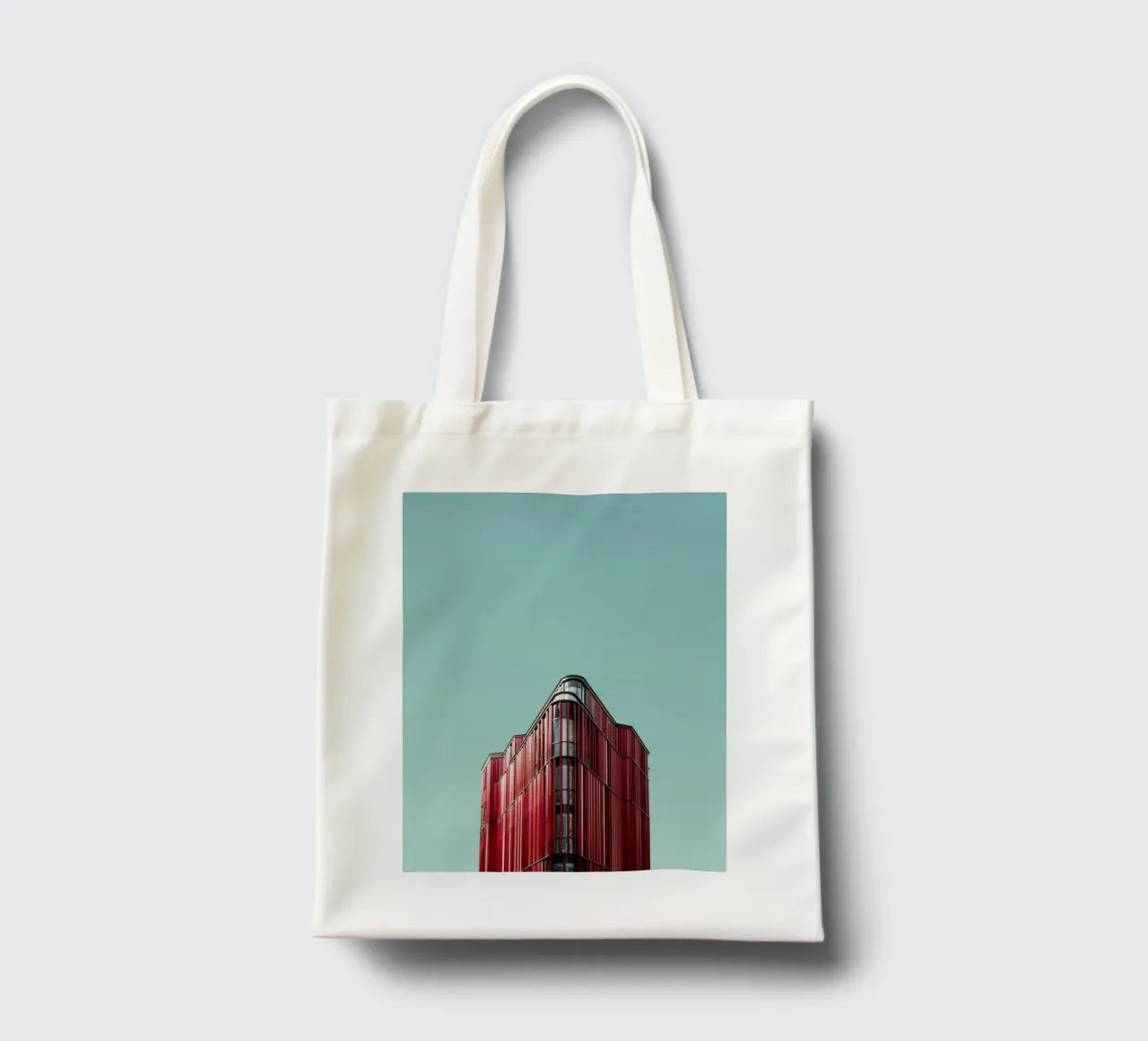red tower triangle borsa in juta da feny