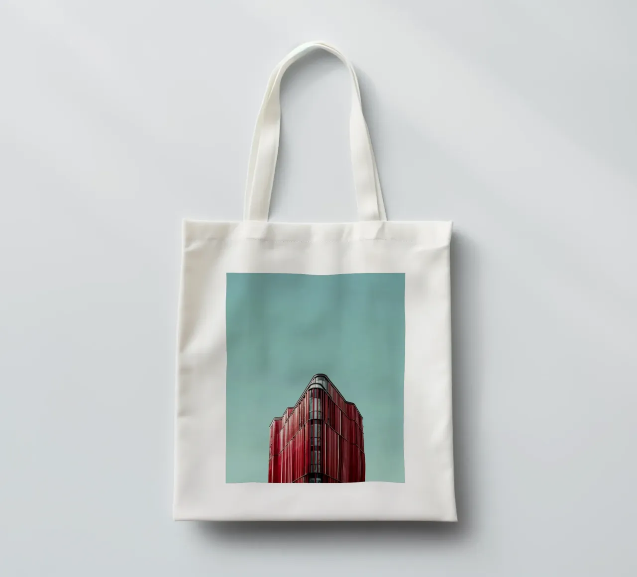 red tower triangle borsa in juta da feny