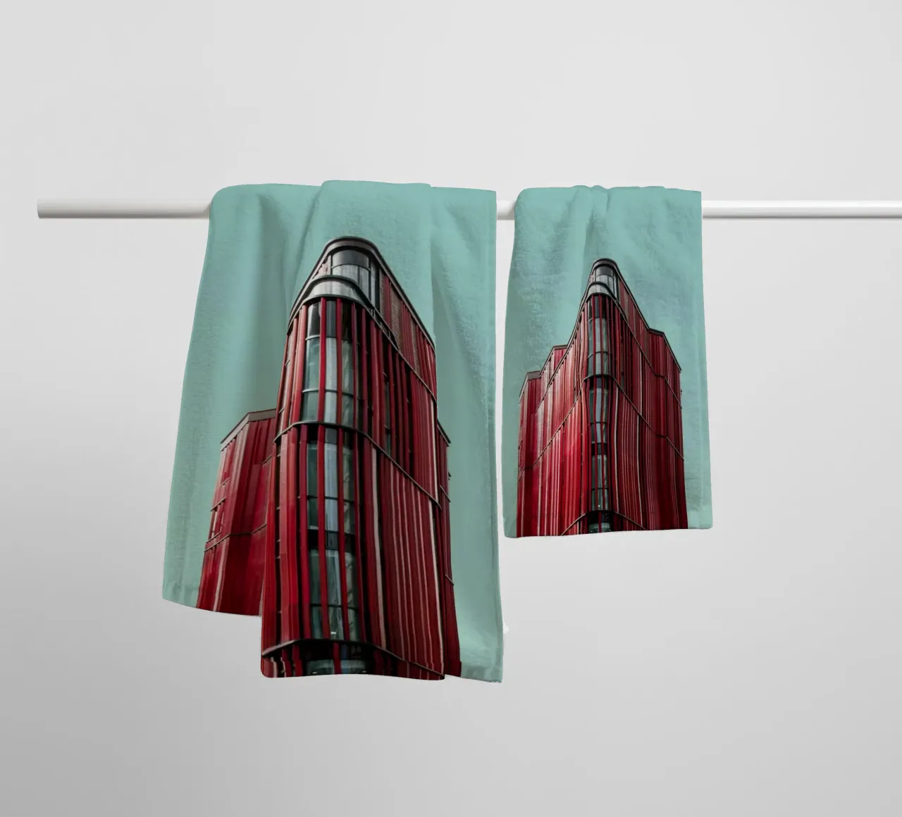 red tower triangle asciugamano da bagno da feny