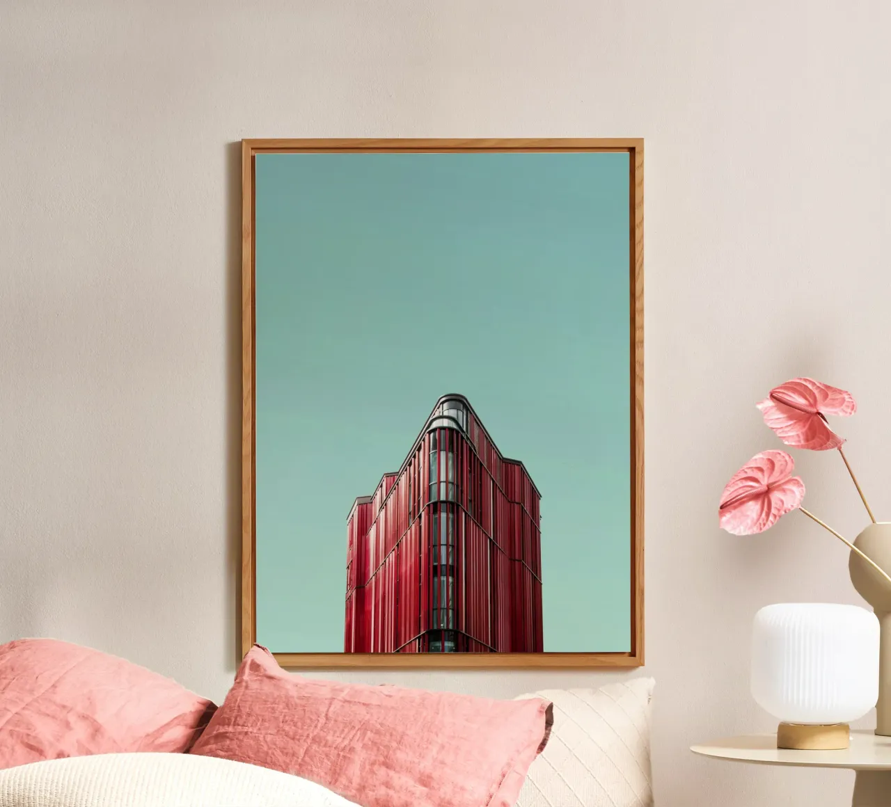 red tower triangle alluminio dibond da feny