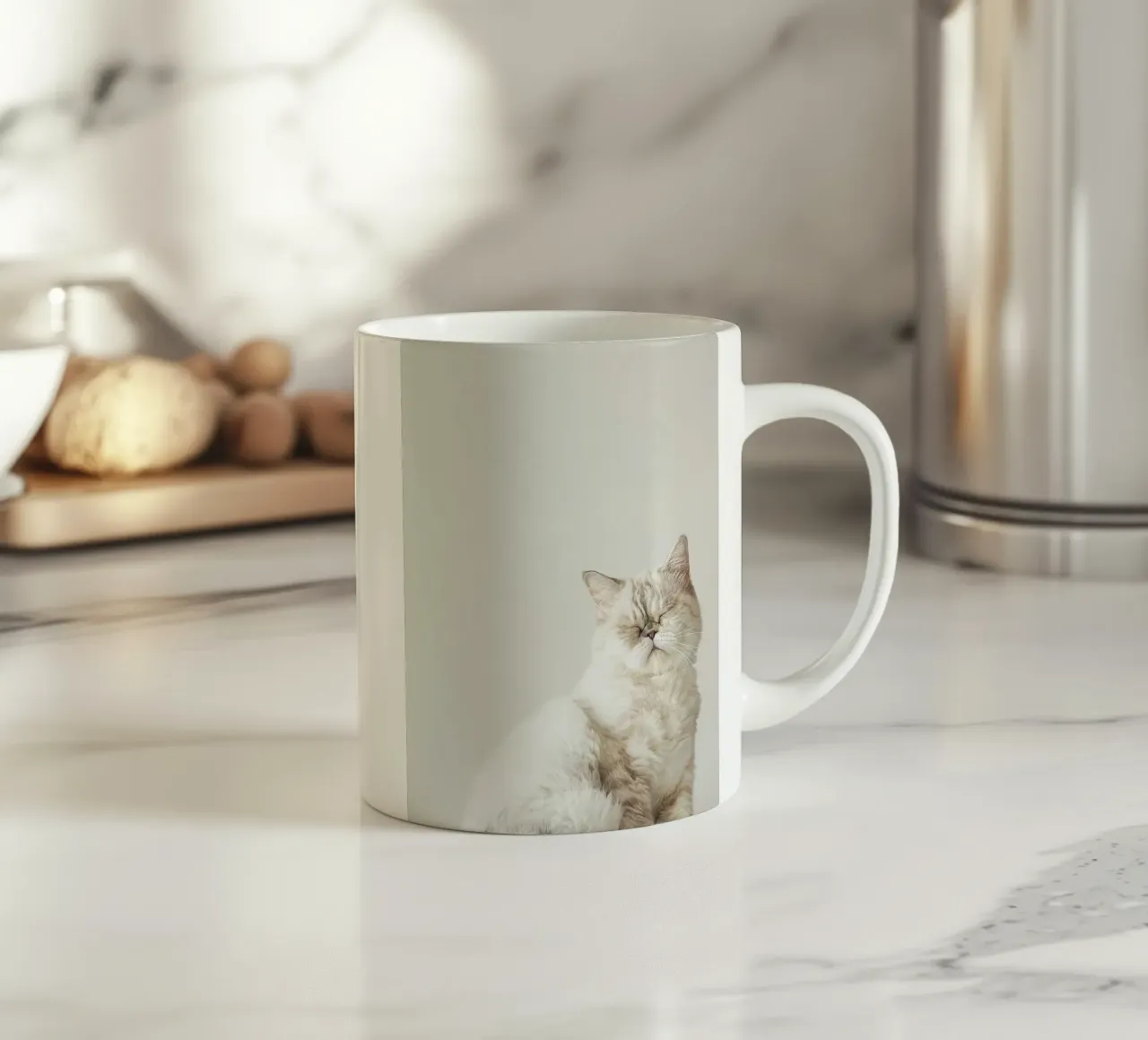cat chill in shade tazza in ceramica da feny