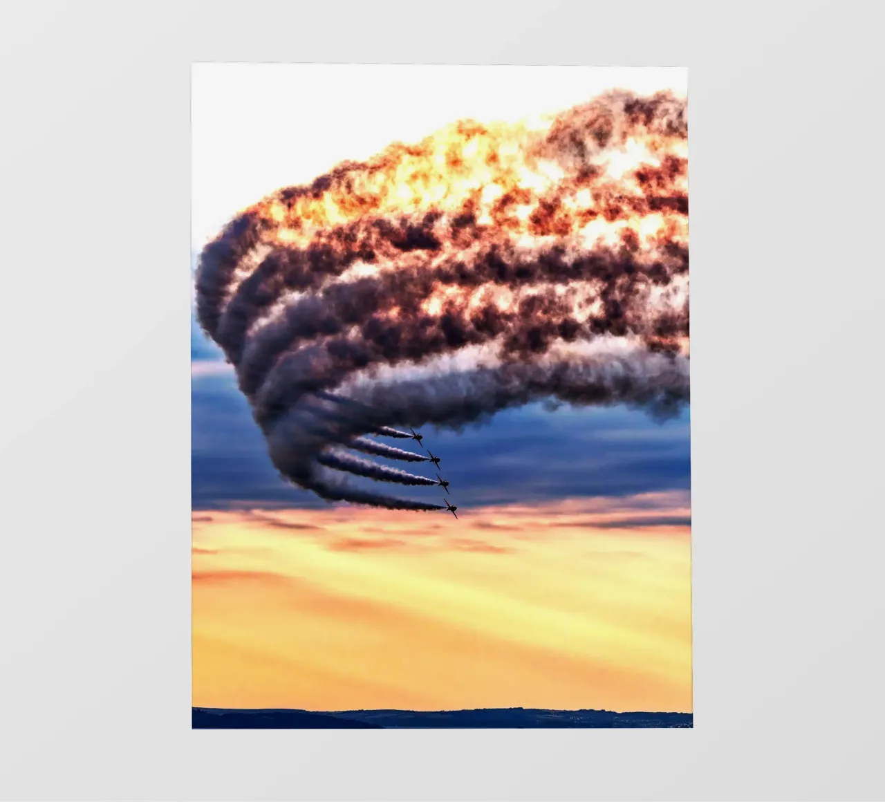 smoke plane on sky pellicola backlit da feny