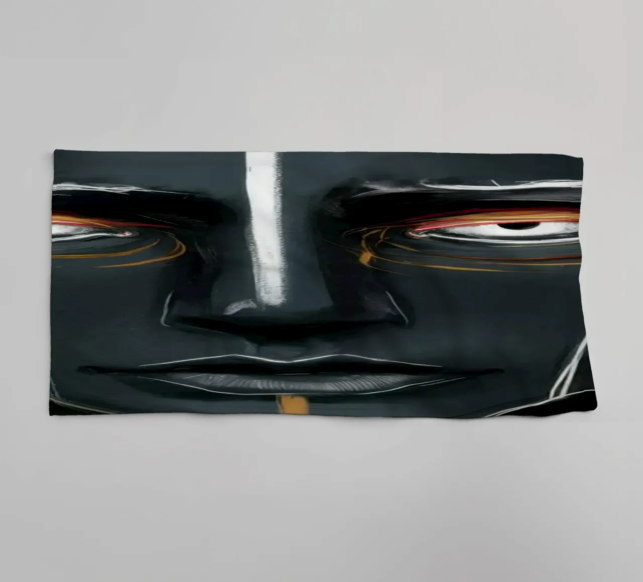 Symmetric Shadow Self towel by Katarsis Mann