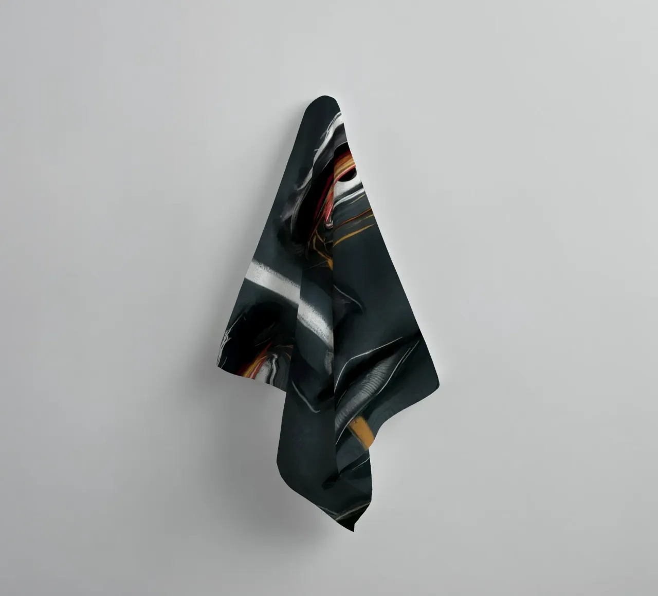 Symmetric Shadow Self towel by Katarsis Mann
