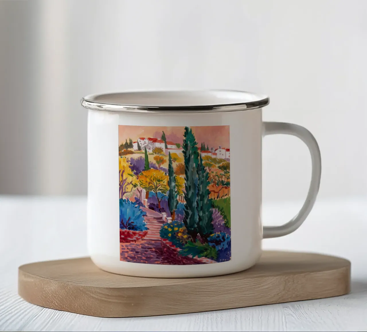 Sentiero costiero cromatico tazza in smalto da Angkasa Mist