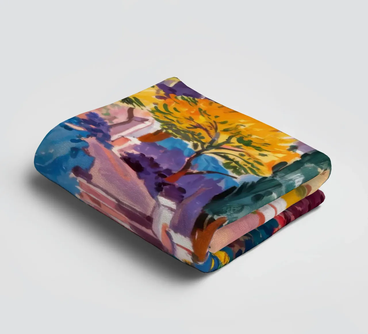 Chromatic Coastal Path towel by Angkasa Mist