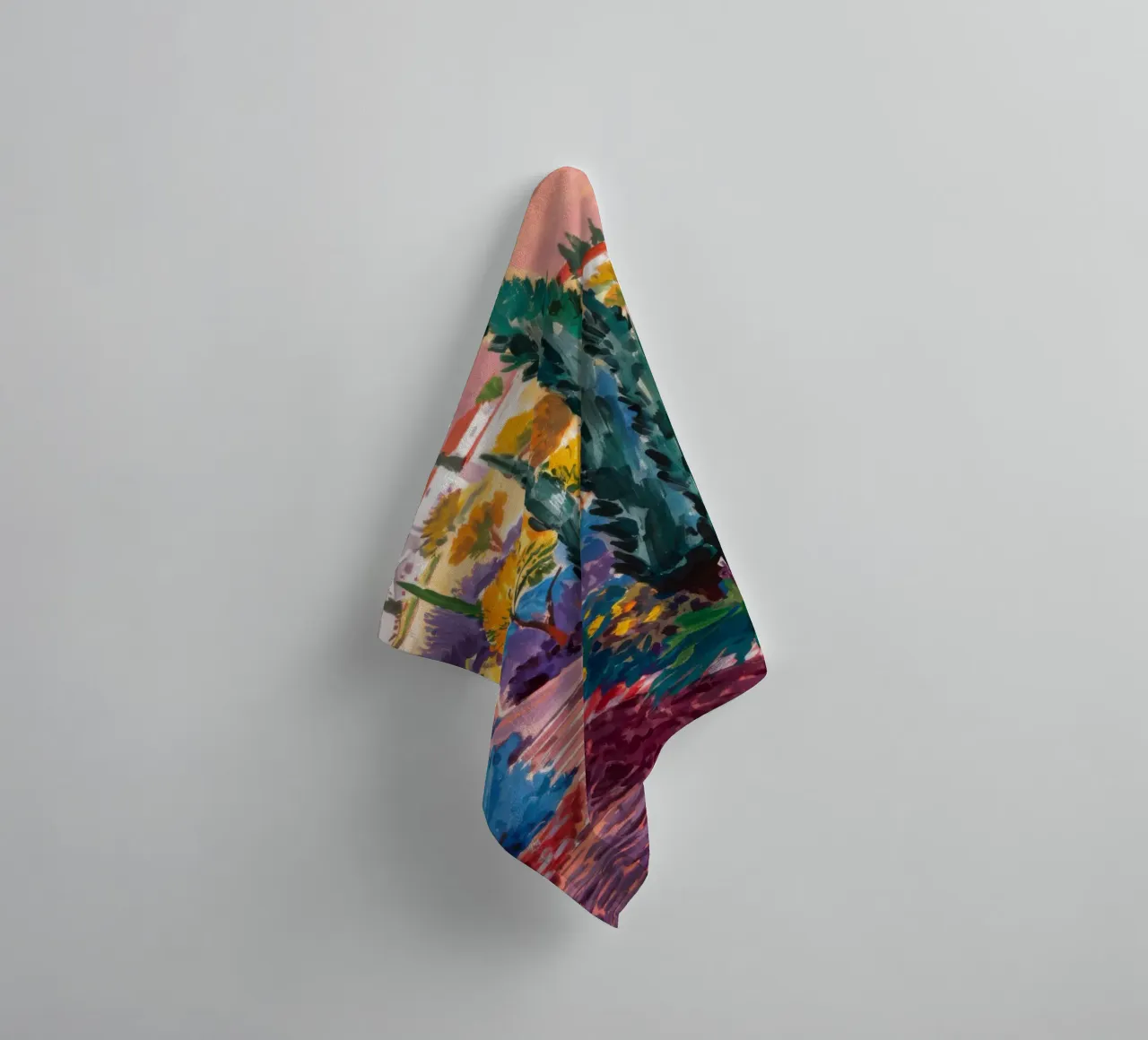 Chromatic Coastal Path towel by Angkasa Mist