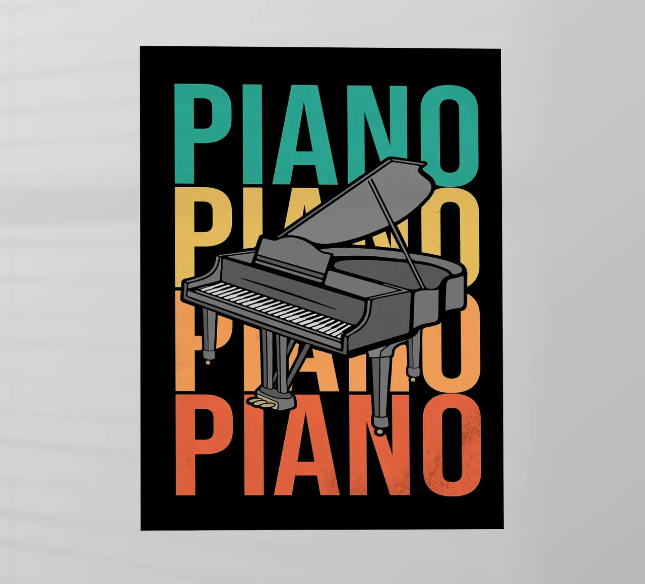 Retro Grand Piano Player pellicola backlit da VintageShop