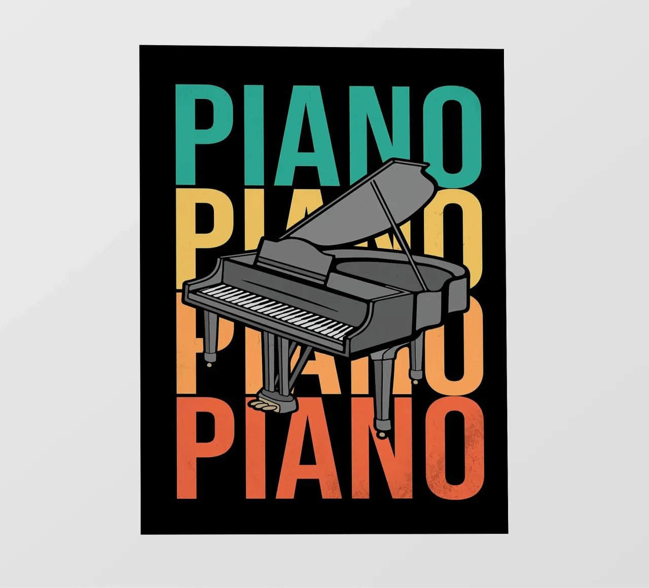 Retro Grand Piano Player pellicola backlit da VintageShop
