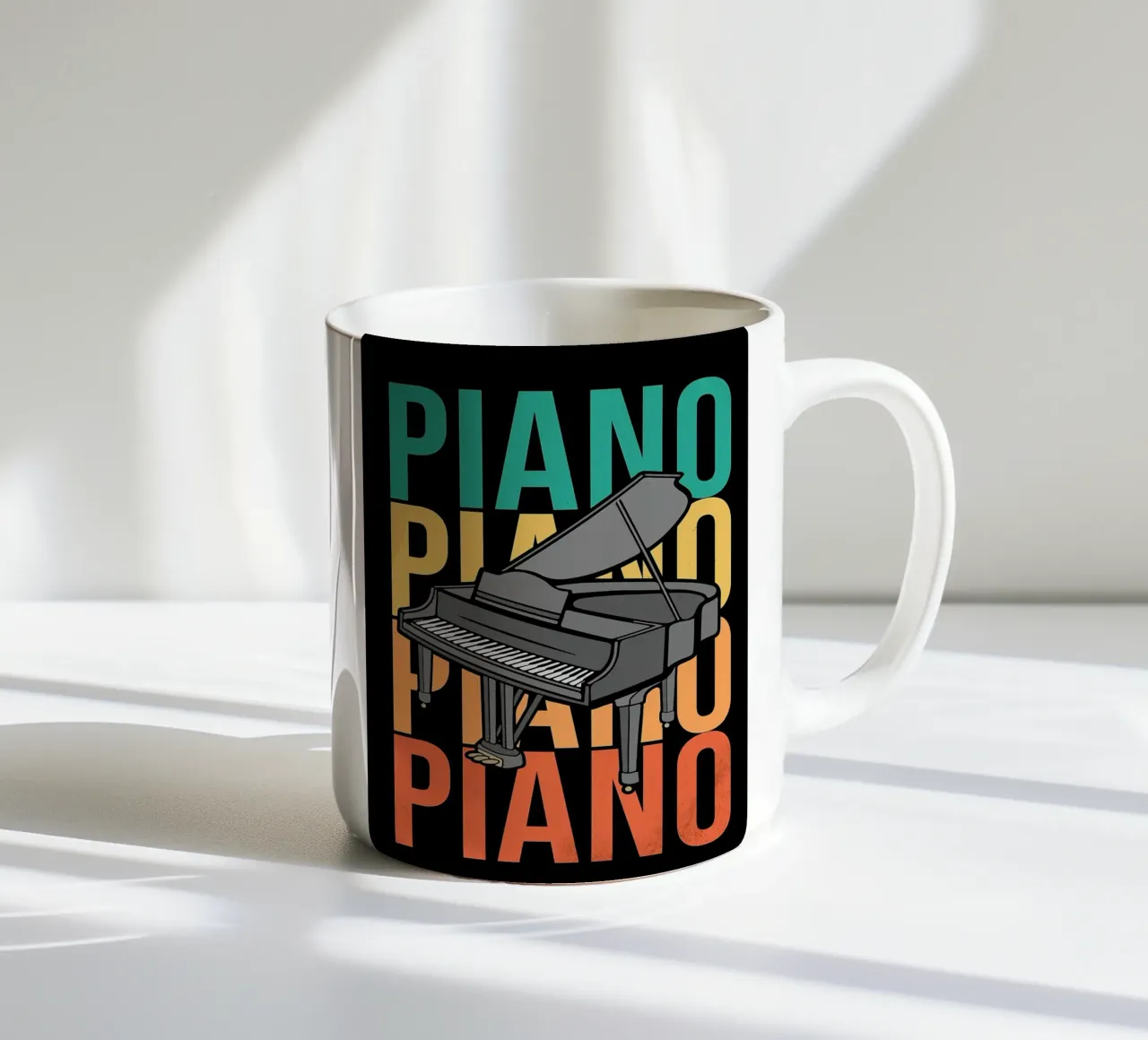 Retro Grand Piano Player tazza in ceramica da VintageShop