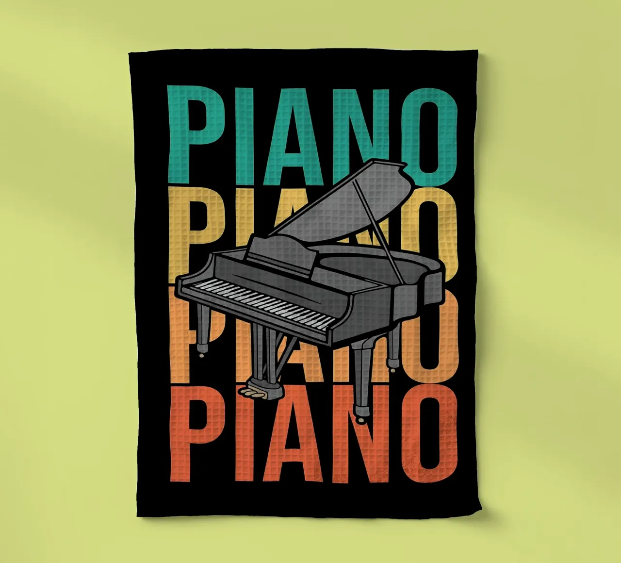 Piano à queue rétro torchon de VintageShop