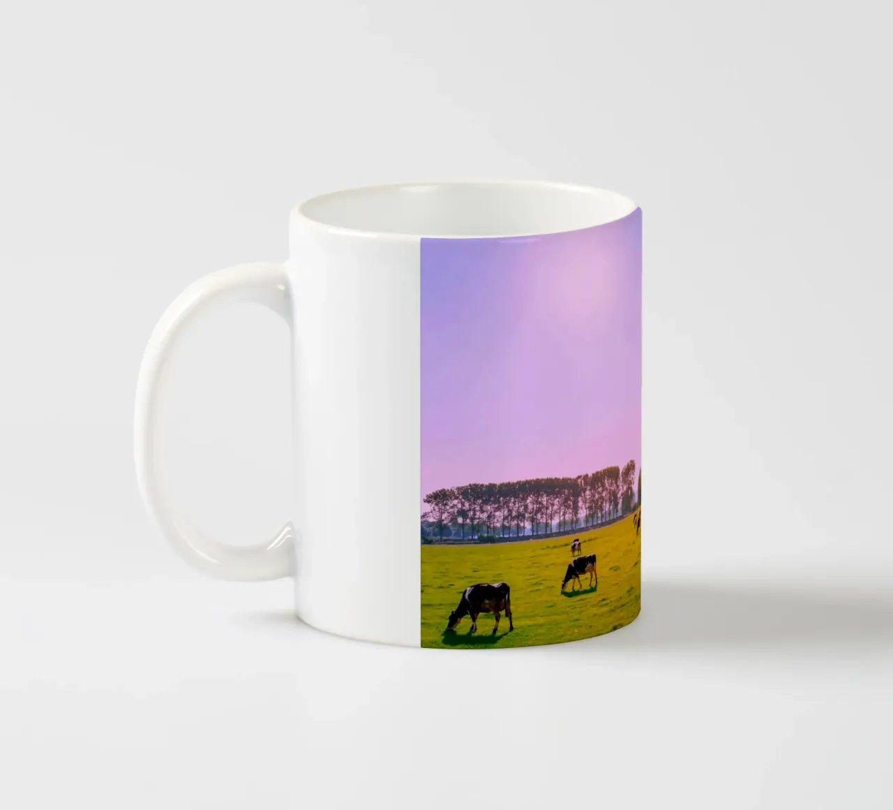 Vita verde, latte bianco tazza in ceramica da Nature's Palette