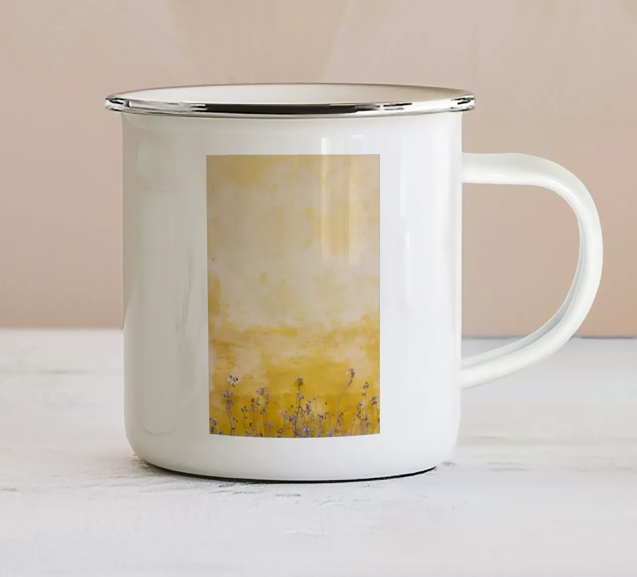 tall grass in yellow shade tazza in smalto da feny