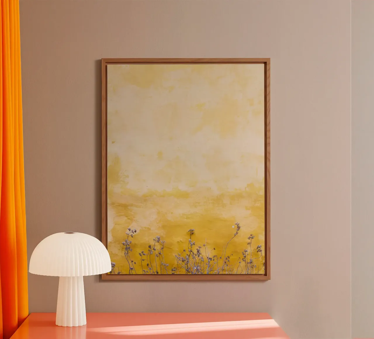 tall grass in yellow shade alluminio dibond da feny