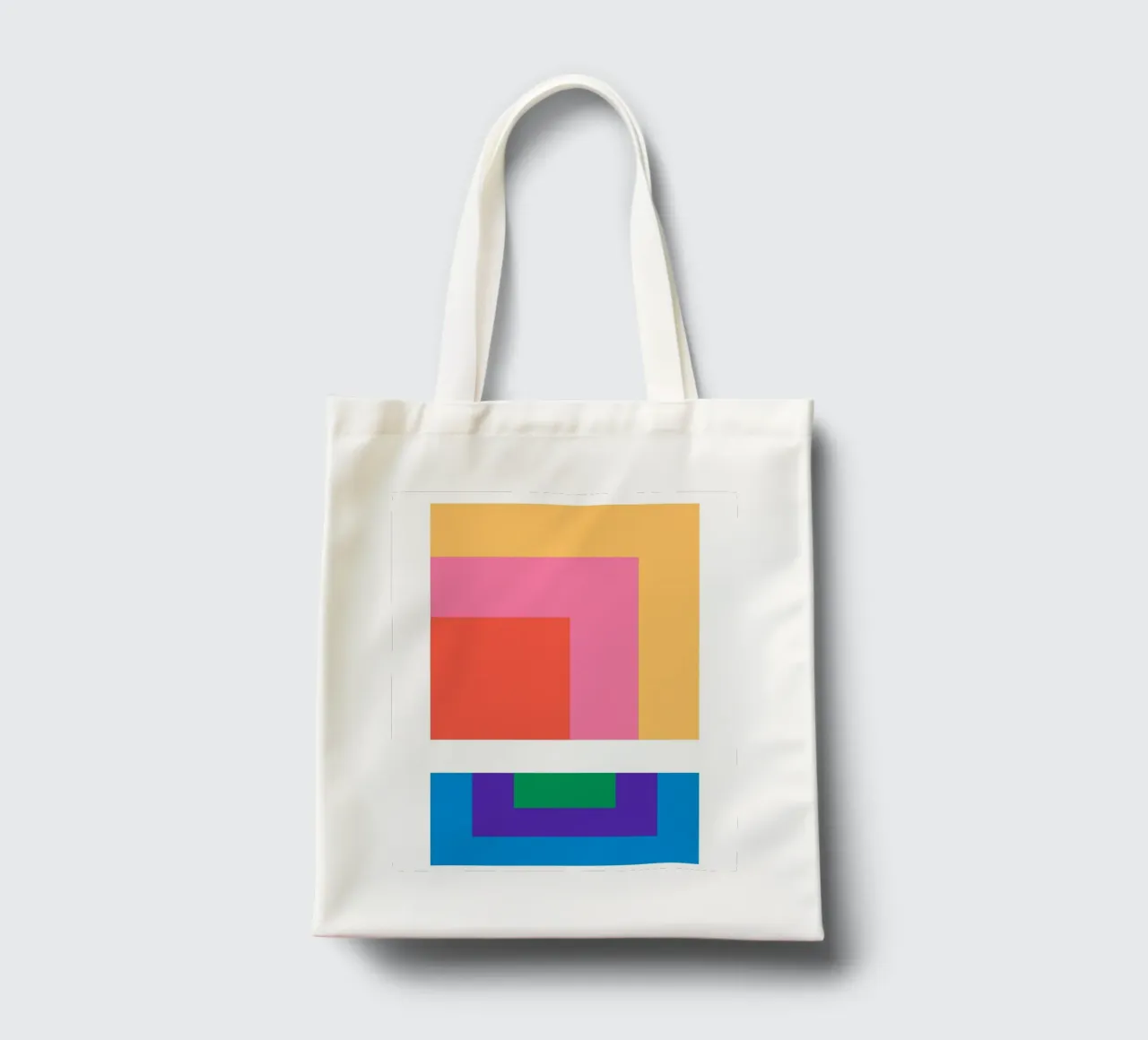 Square retro gradient borsa in juta da galihstudio