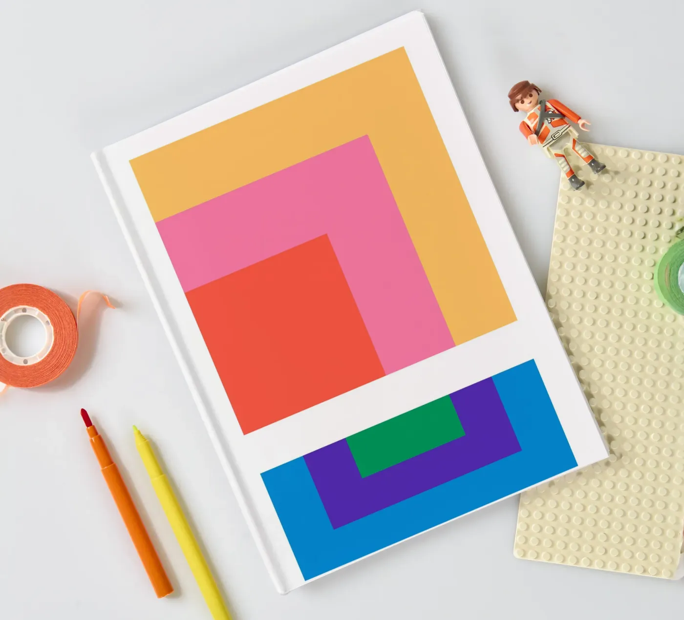 Square retro gradient notebook by galihstudio