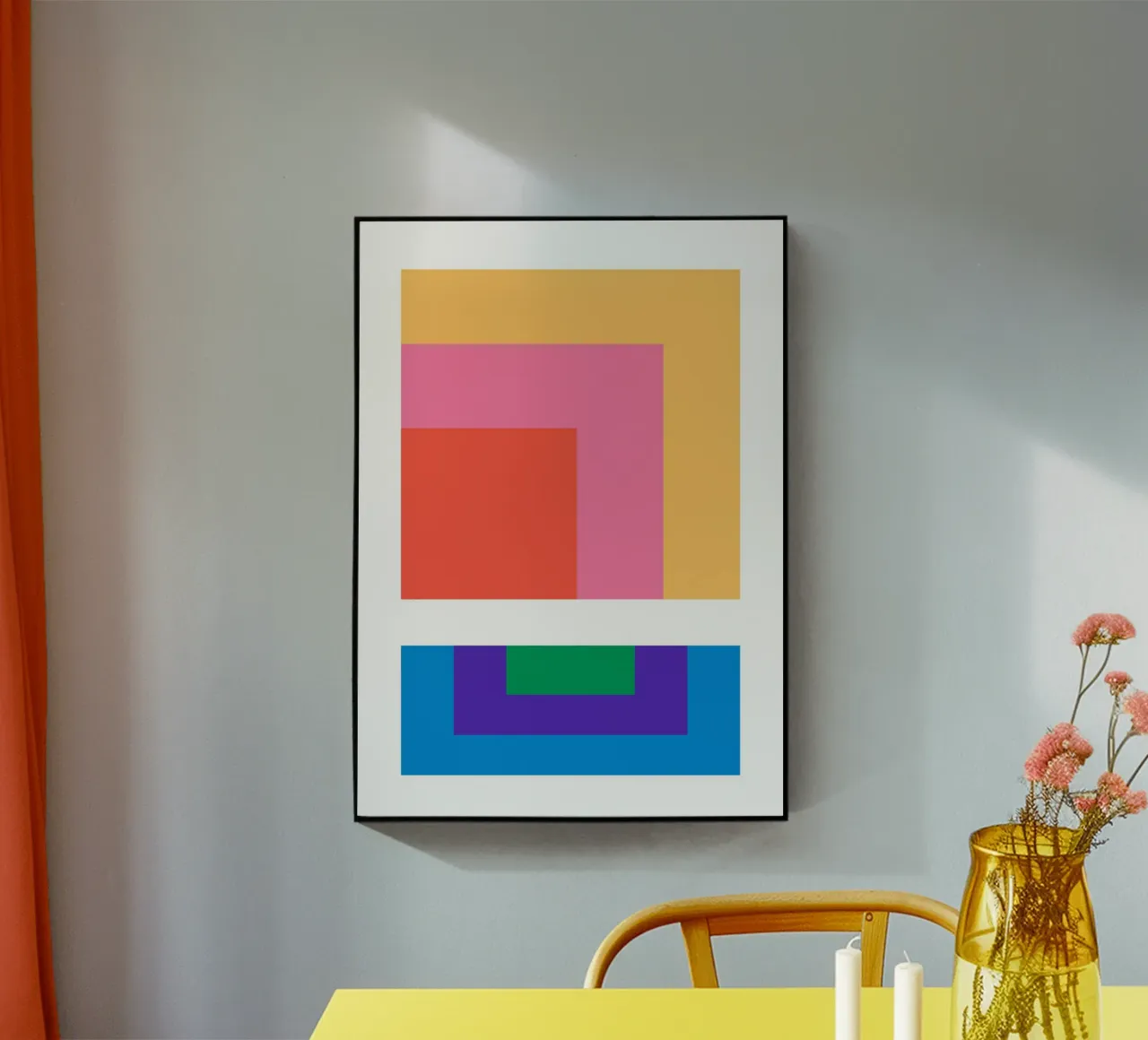 Square retro gradient plexiglass da galihstudio