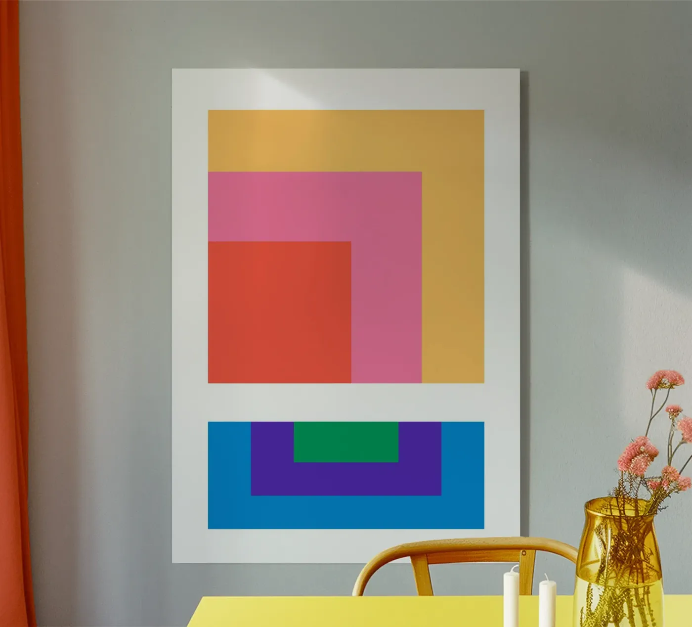 Square retro gradient plexiglass da galihstudio