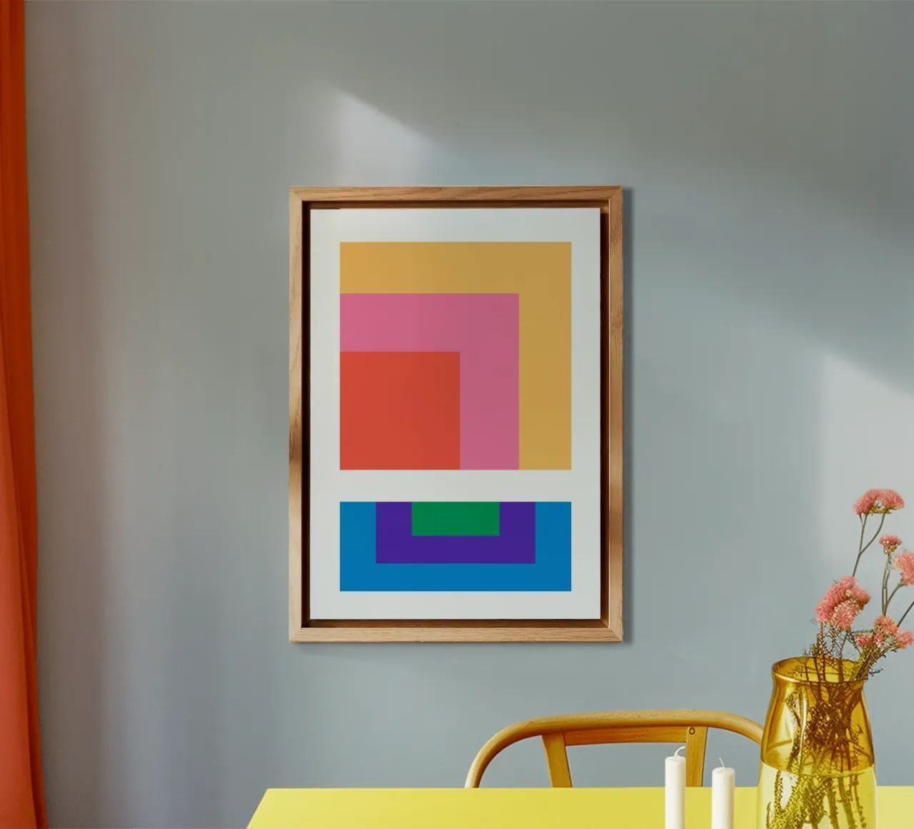 Square retro gradient alluminio dibond da galihstudio