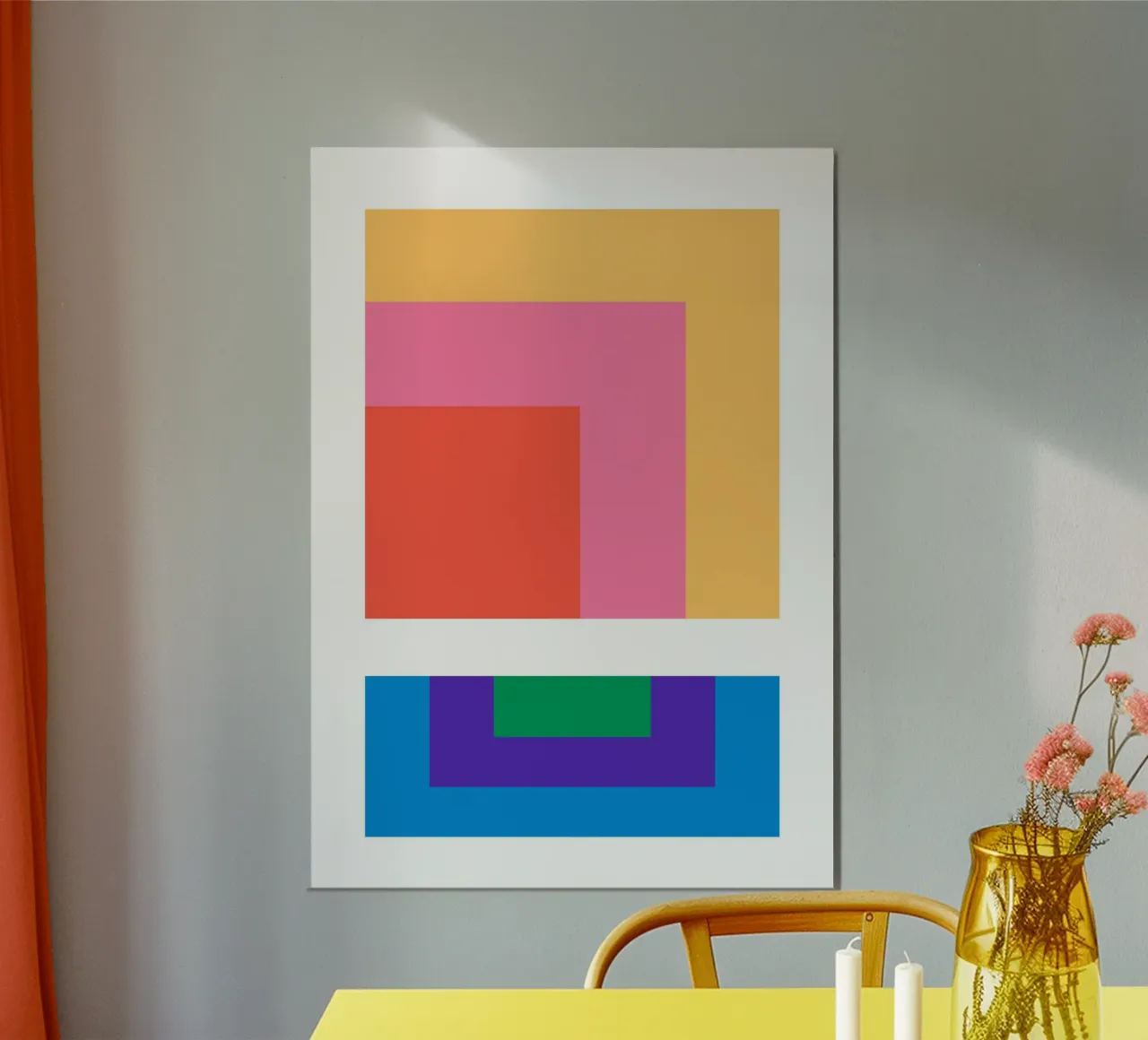 Square retro gradient alluminio dibond da galihstudio