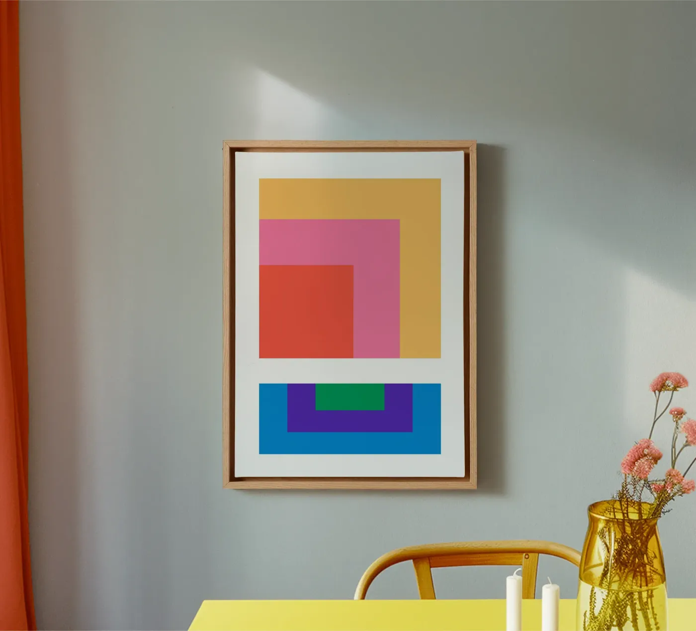 Square retro gradient canvas by galihstudio