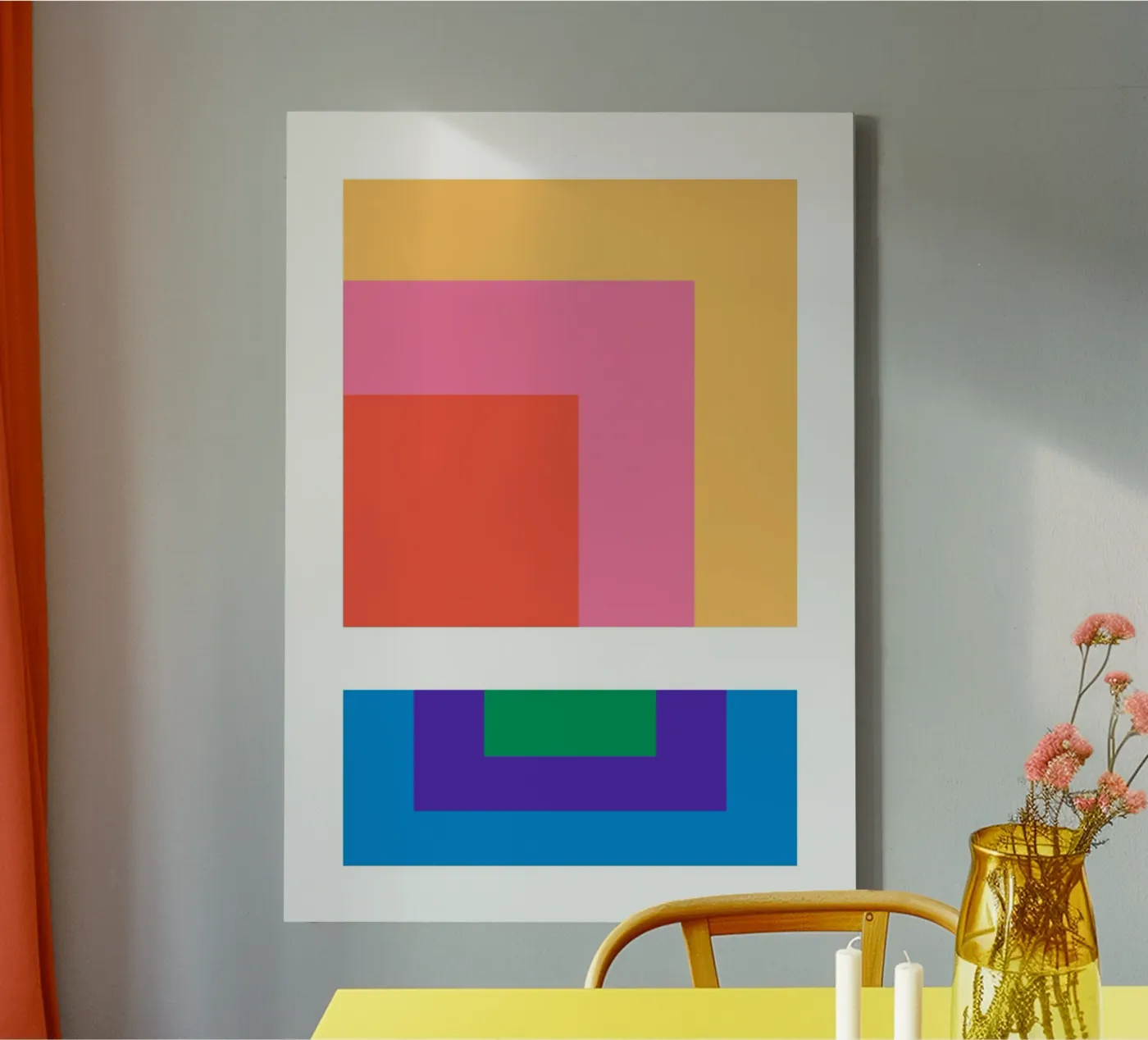 Square retro gradient canvas by galihstudio